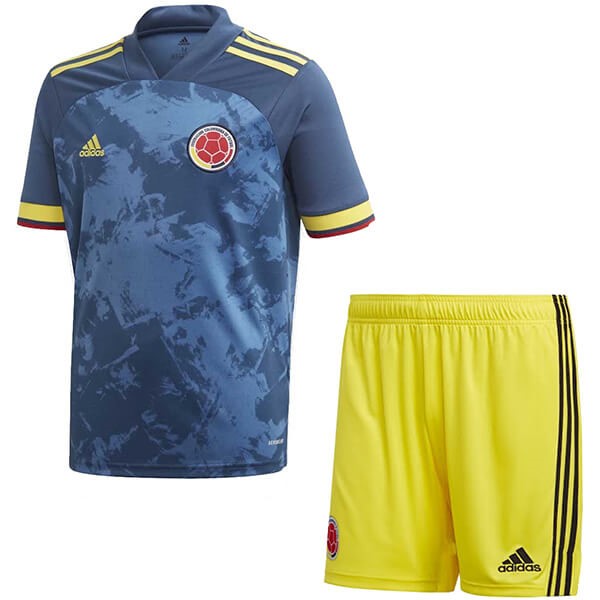 Camiseta Colombia 2ª Kit Niño 2020 Azul